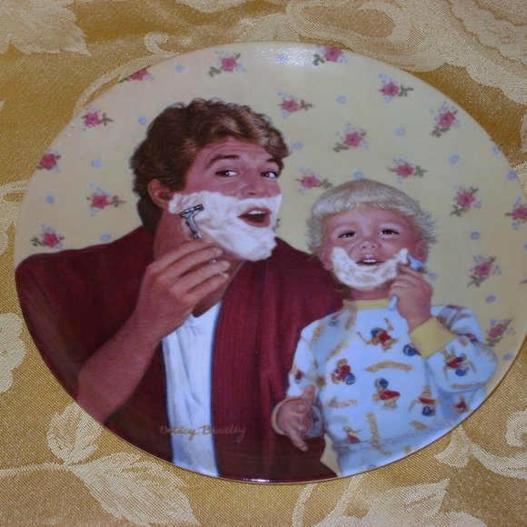2 Vintage Collector Plates A FATHER'S LOVE Wall Decor Display Dad Gift - Picture 3 of 11